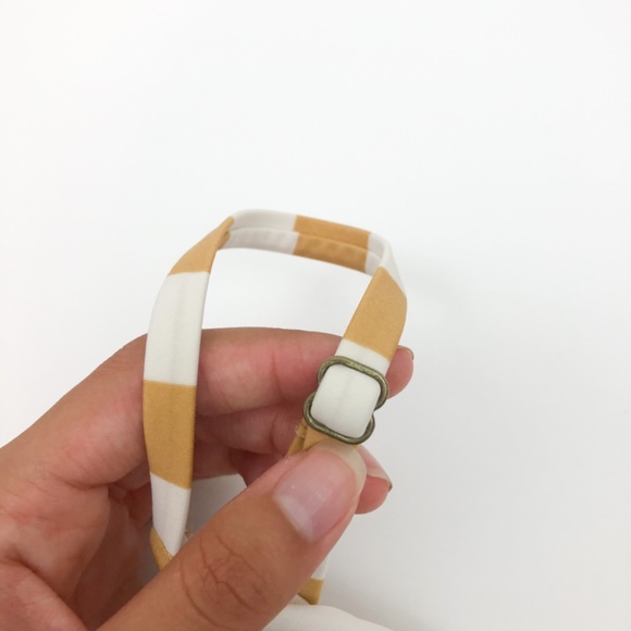 Aeropostale Orange Striped Tie Front Bikini Top - Picture 8 of 8